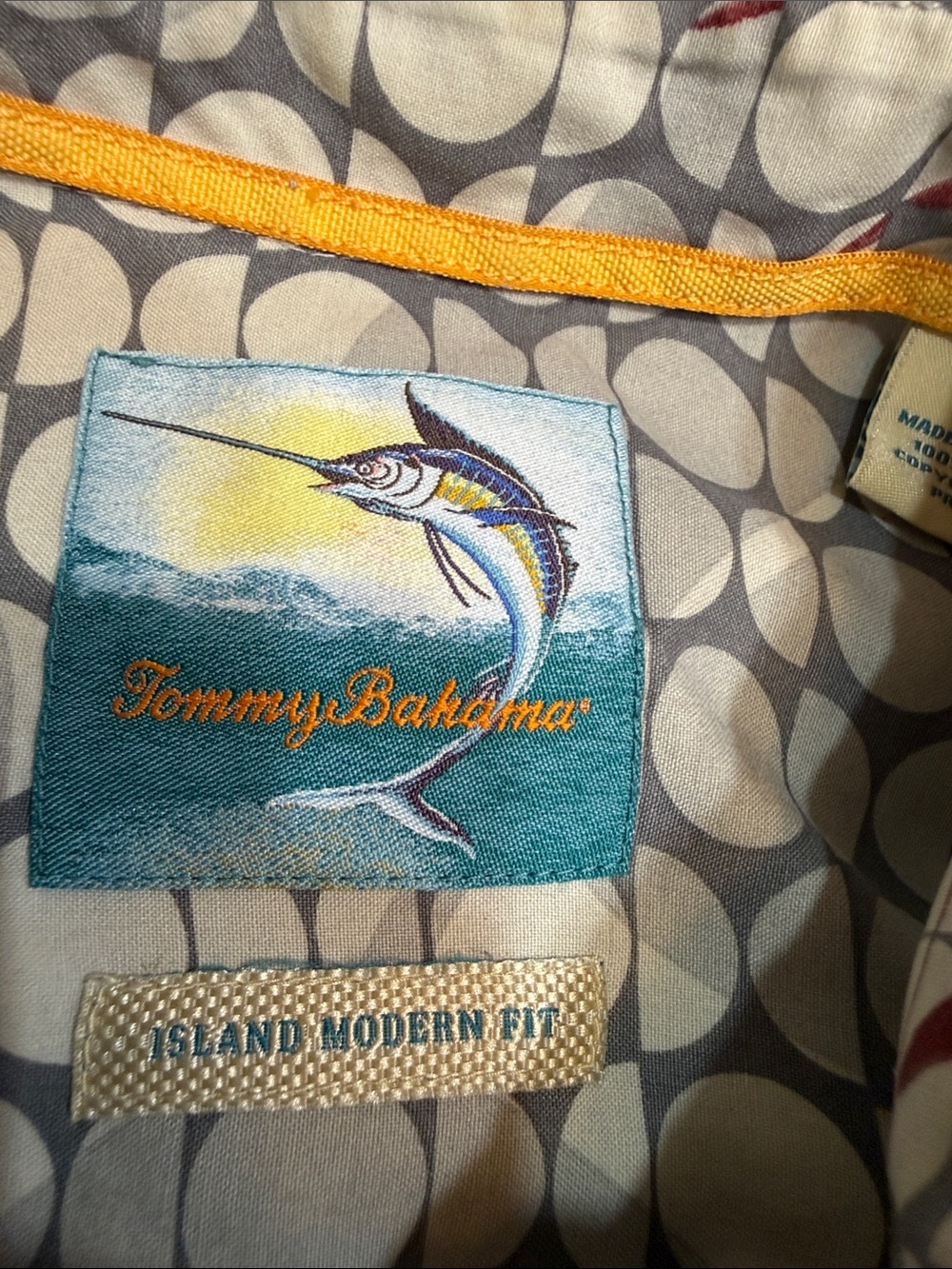 Tommy Bahama Gray Short-Sleeve Button-Down with Multicolor Fern Print - Picture 2 of 5